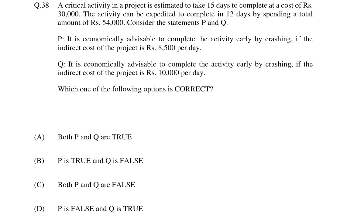 GATE 2024 CE question 38