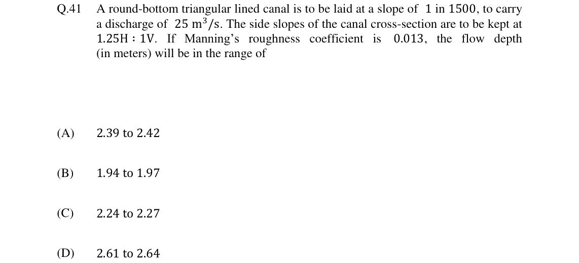 GATE 2024 CE question 41