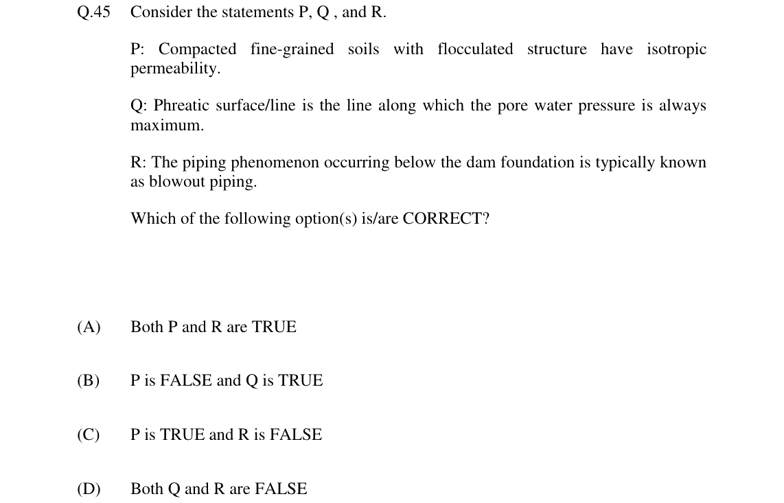 GATE 2024 CE question 45