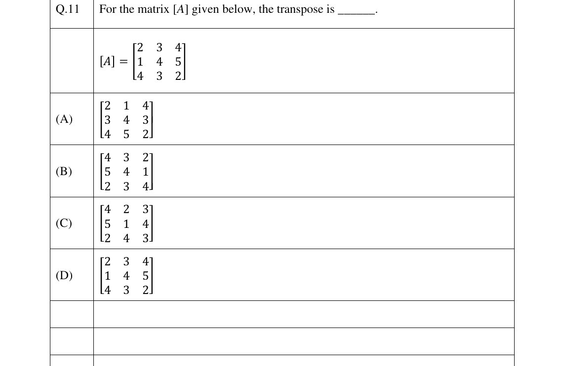 GATE 2025 CE question 11
