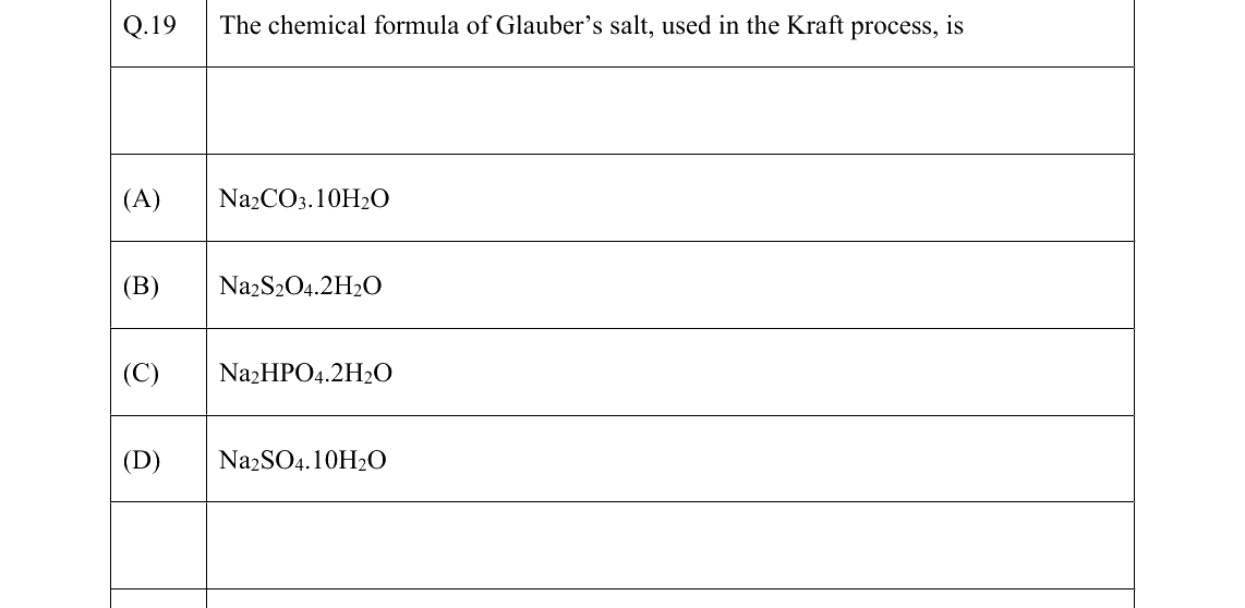 GATE 2022 CH question 19
