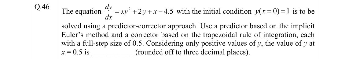 GATE 2022 CH question 46
