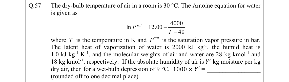 GATE 2022 CH question 57