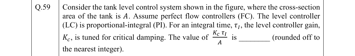 GATE 2022 CH question 59