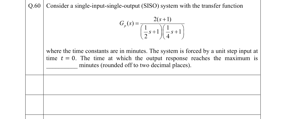 GATE 2022 CH question 60