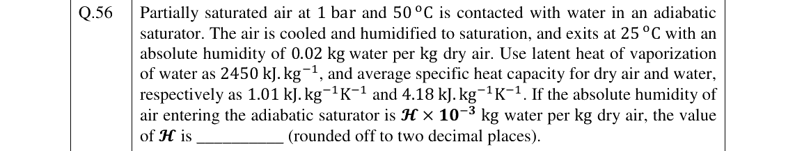 GATE 2023 CH question 56