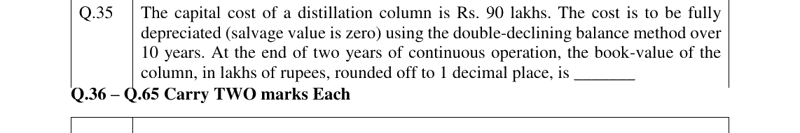 GATE 2024 CH question 35