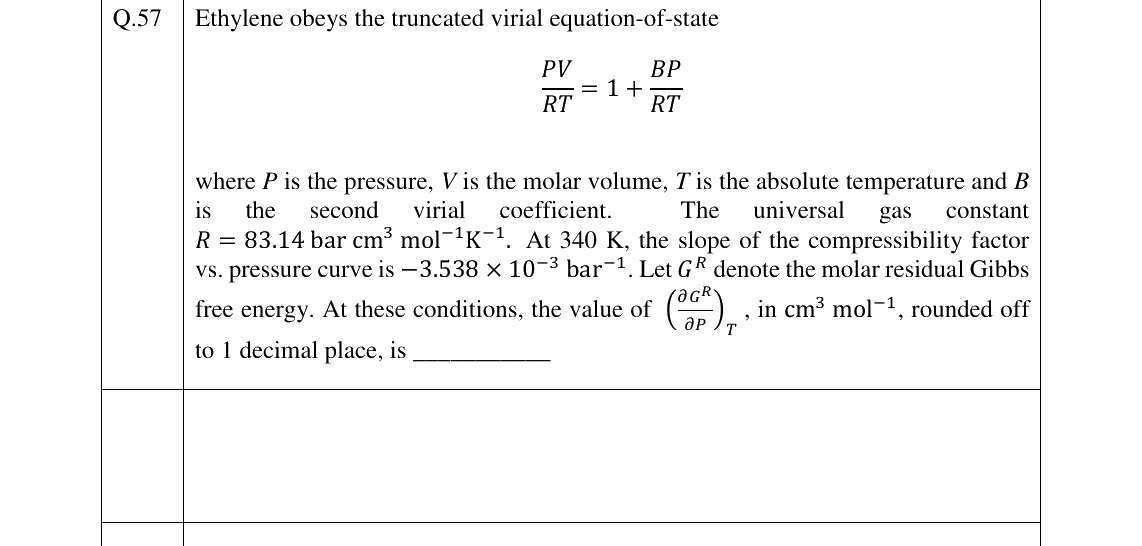GATE 2024 CH question 57