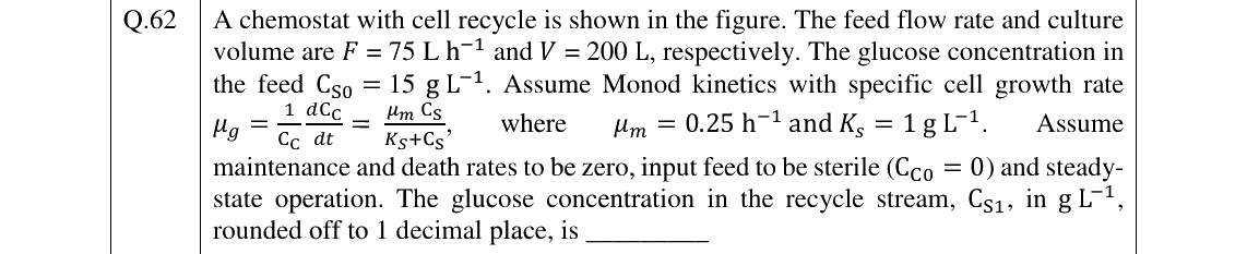 GATE 2024 CH question 62