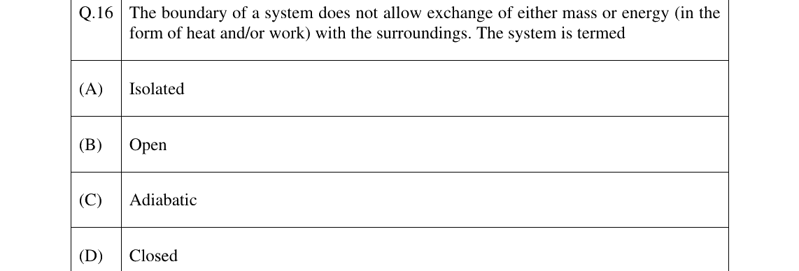 GATE 2025 CH question 16