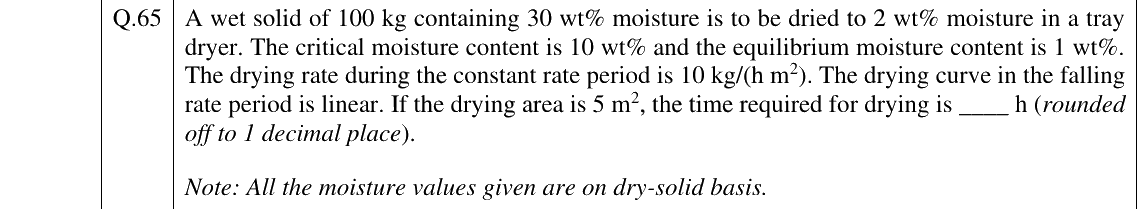 GATE 2025 CH question 65