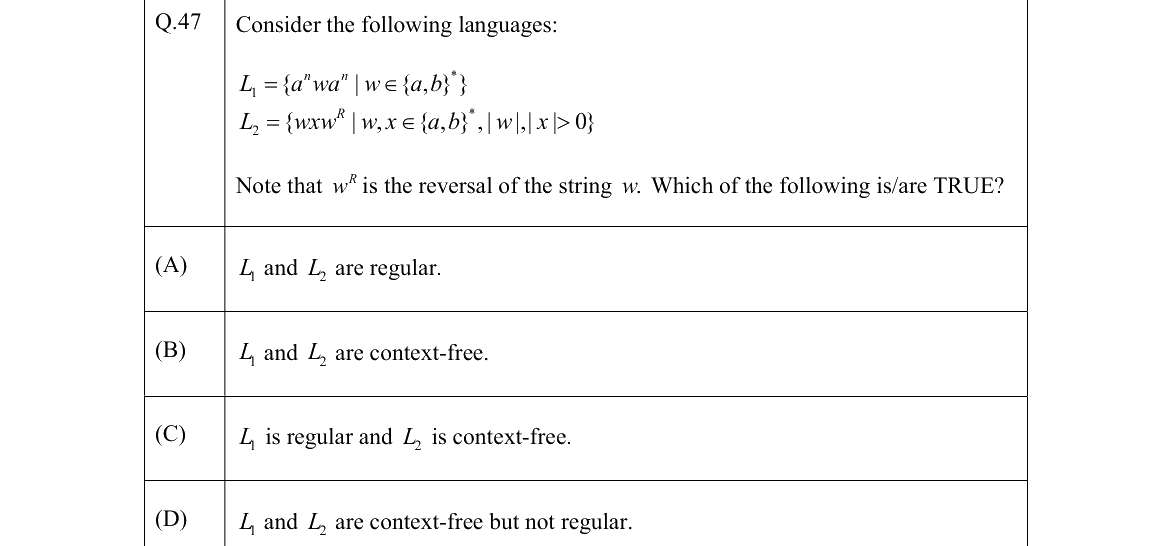 GATE 2022 CS question 47