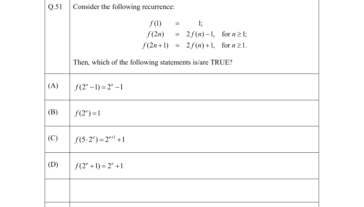 GATE 2022 CS question 51