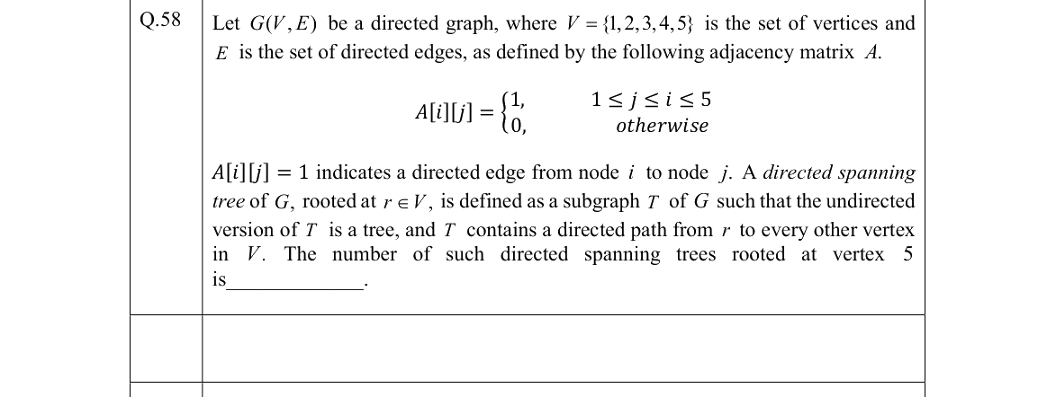 GATE 2022 CS question 58
