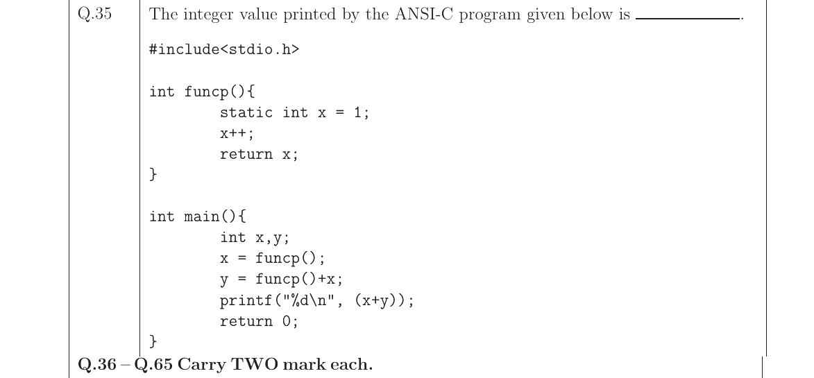 GATE 2023 CS question 35