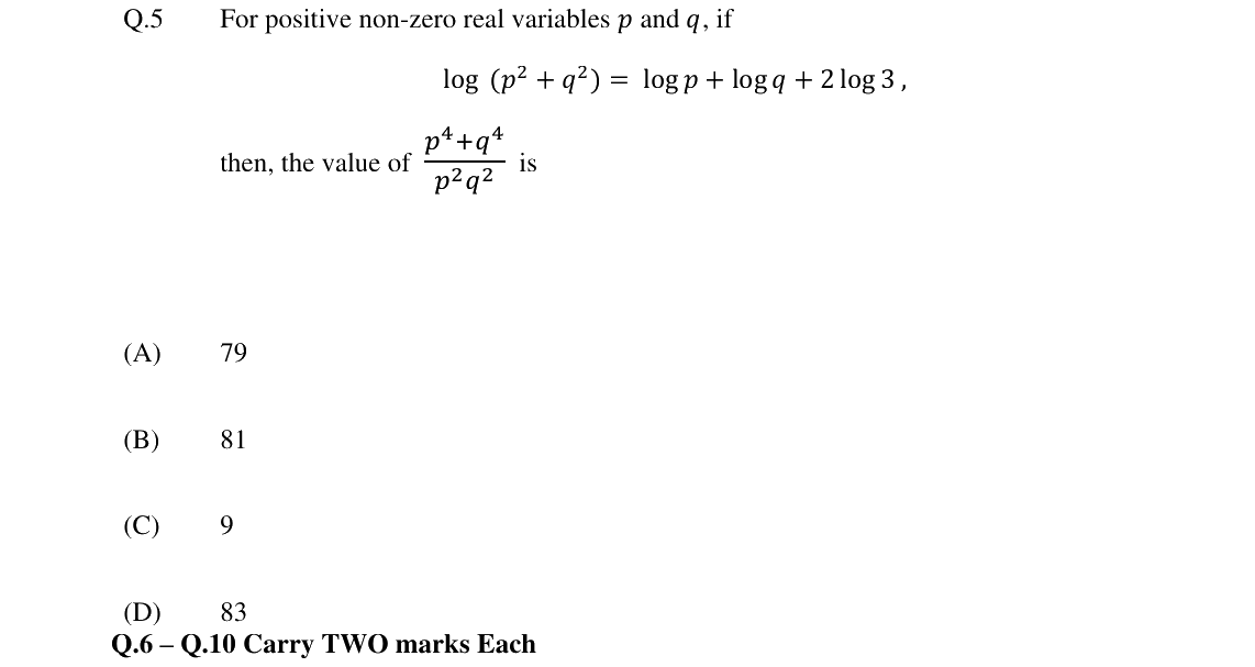 GATE 2024 CS question 5