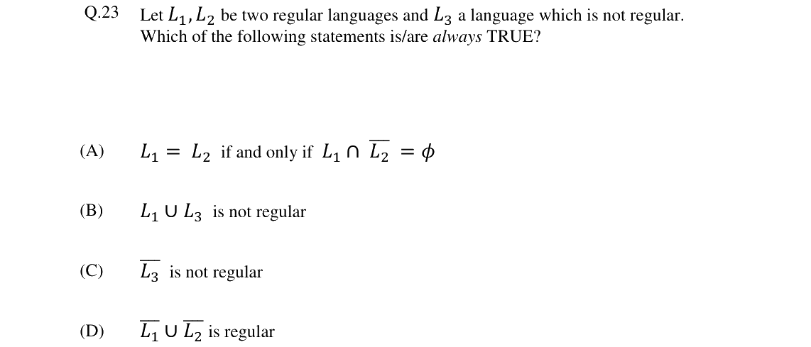 GATE 2024 CS question 23