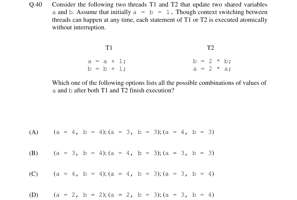 GATE 2024 CS question 40