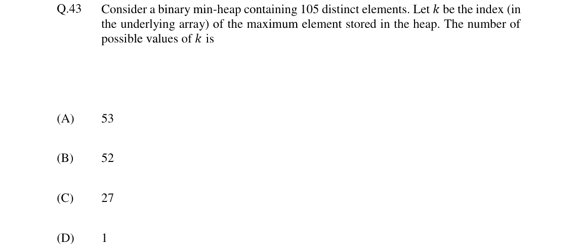 GATE 2024 CS question 43