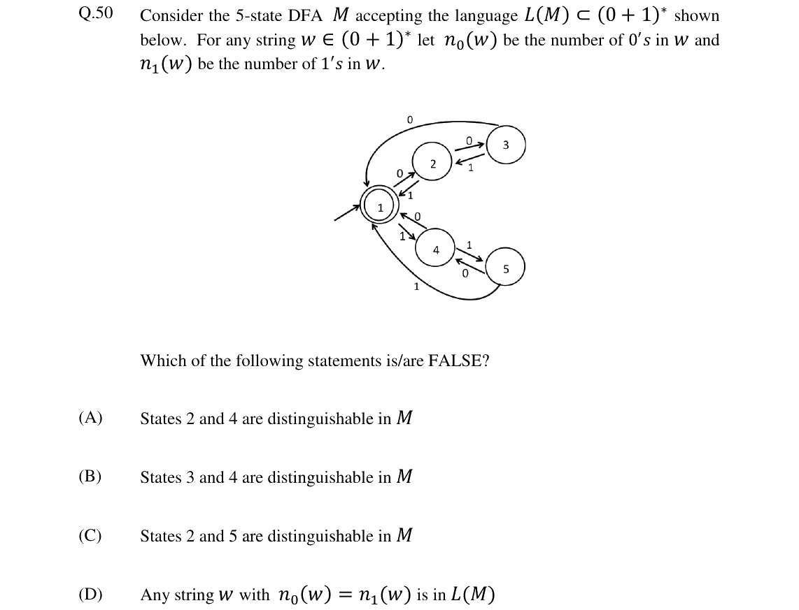 GATE 2024 CS question 50