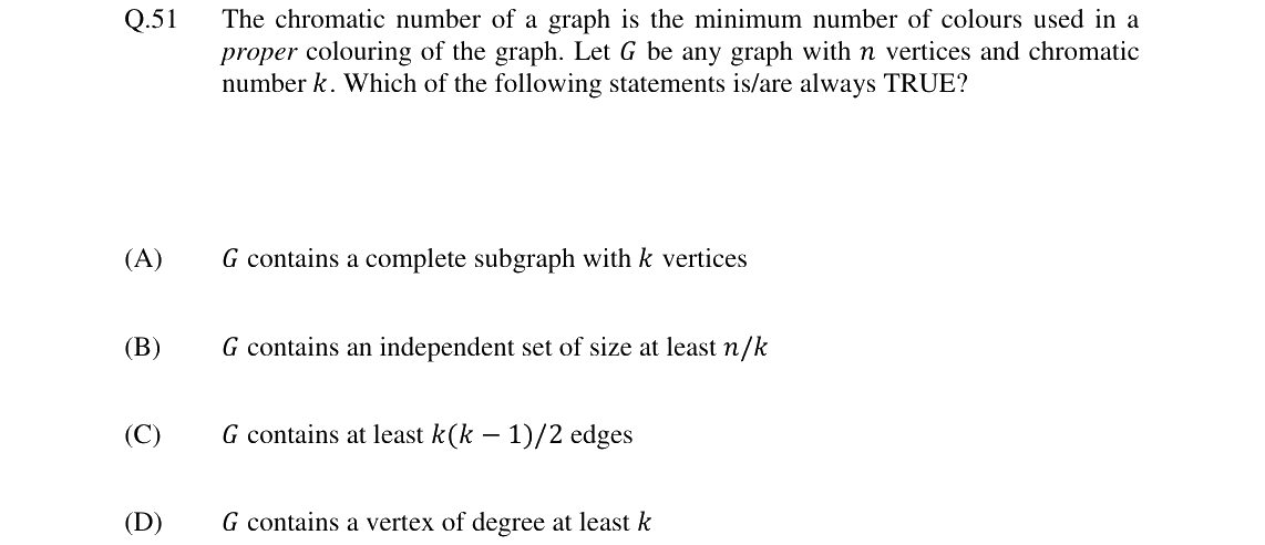GATE 2024 CS question 51