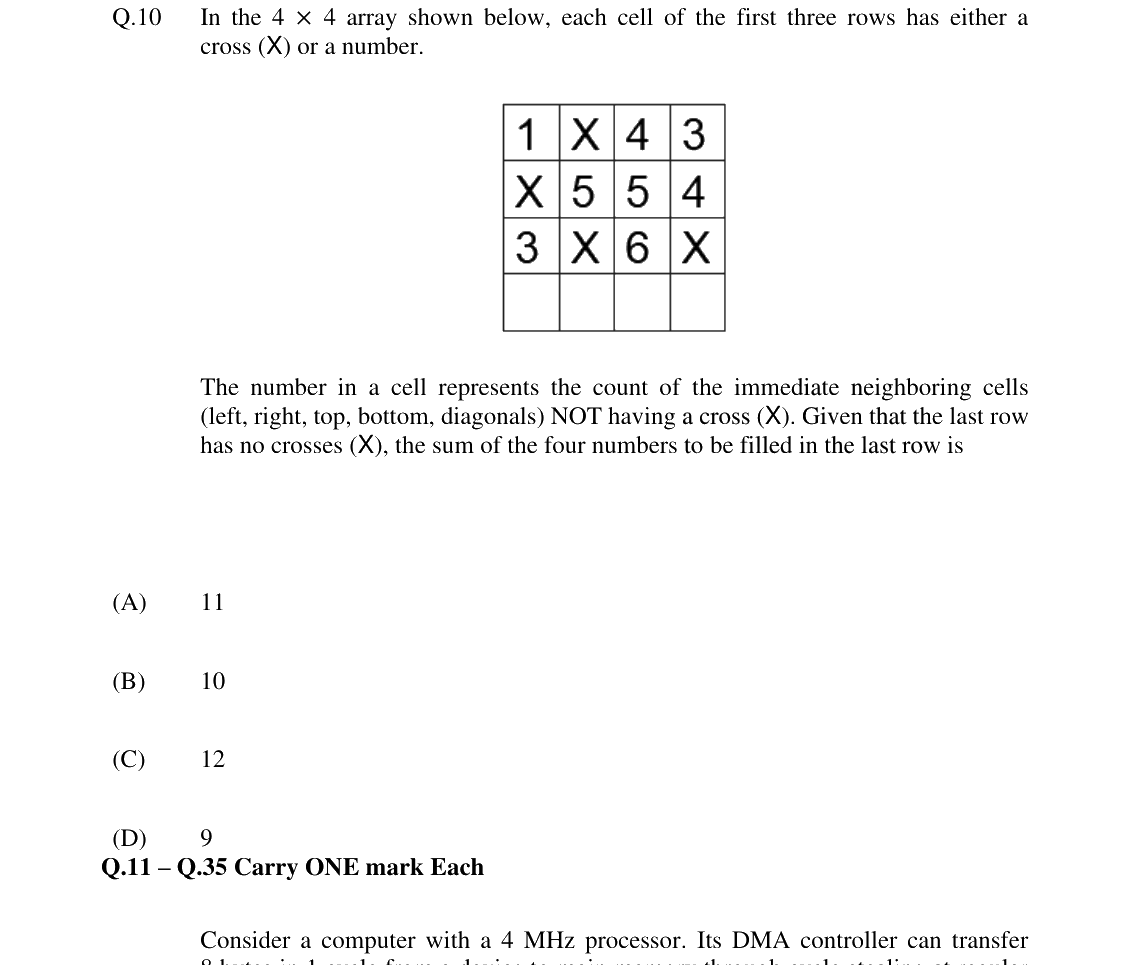 GATE 2024 CS question 10