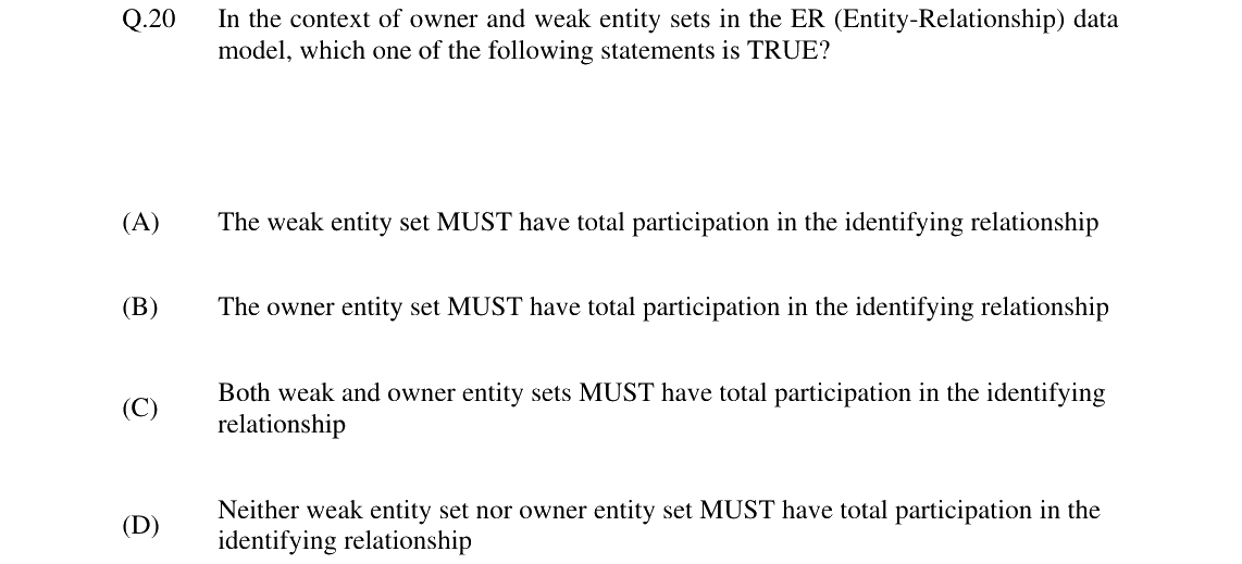 GATE 2024 CS question 20
