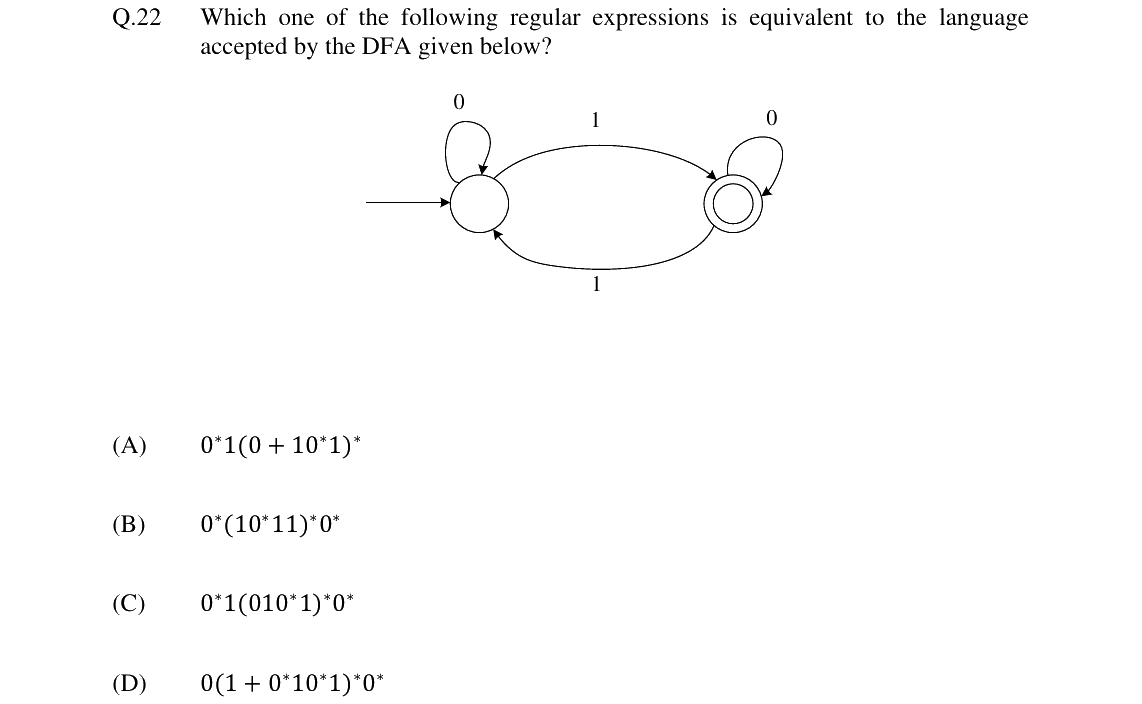 GATE 2024 CS question 22