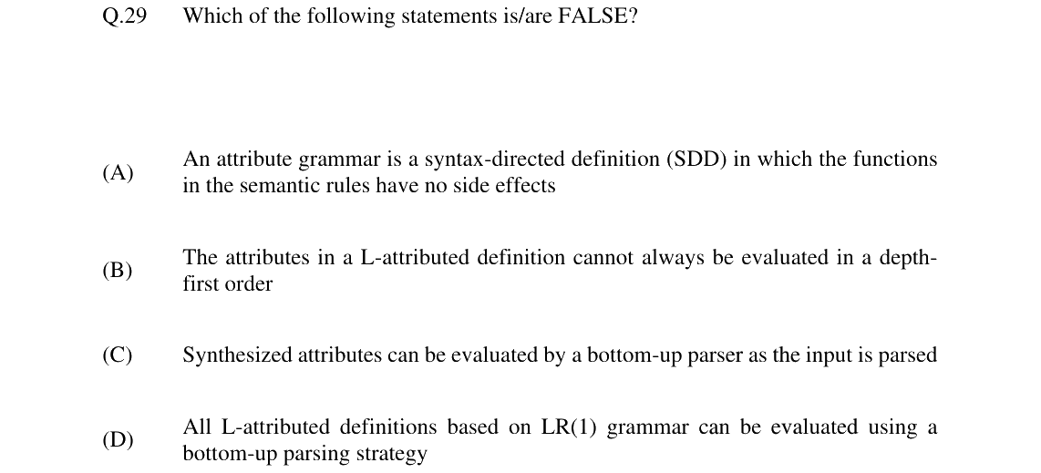 GATE 2024 CS question 29