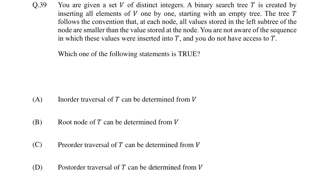GATE 2024 CS question 39