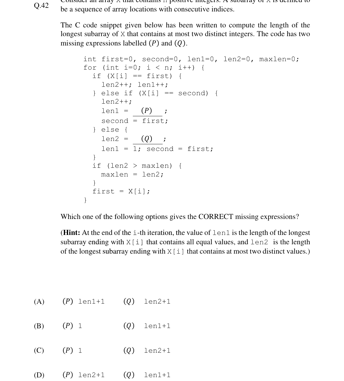GATE 2024 CS question 42