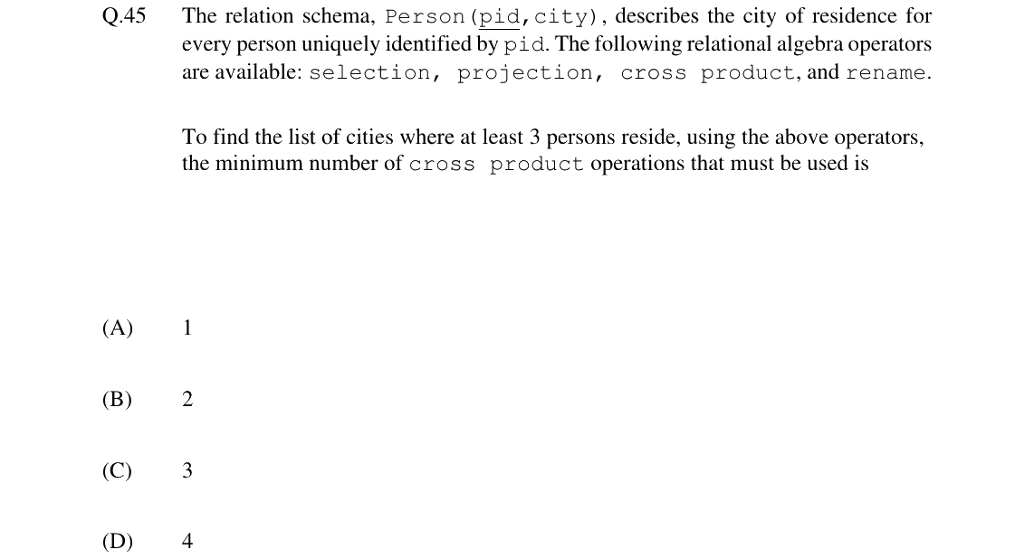 GATE 2024 CS question 45