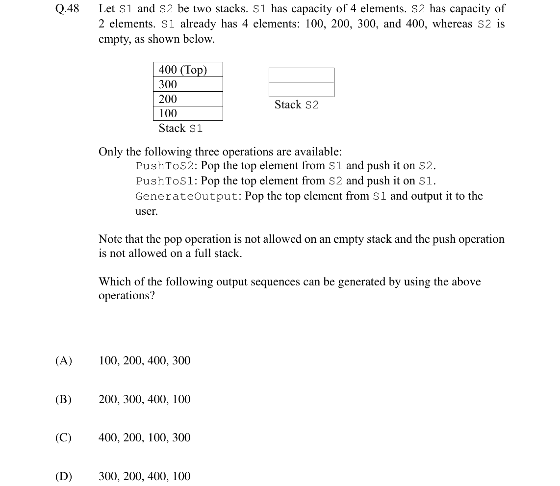 GATE 2024 CS question 48