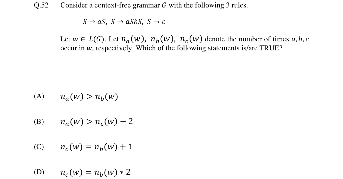 GATE 2024 CS question 52