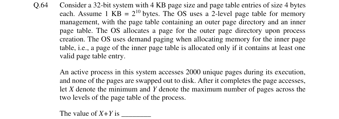 GATE 2024 CS question 64