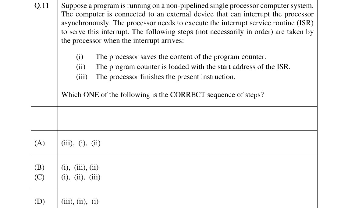 GATE 2025 CS question 11