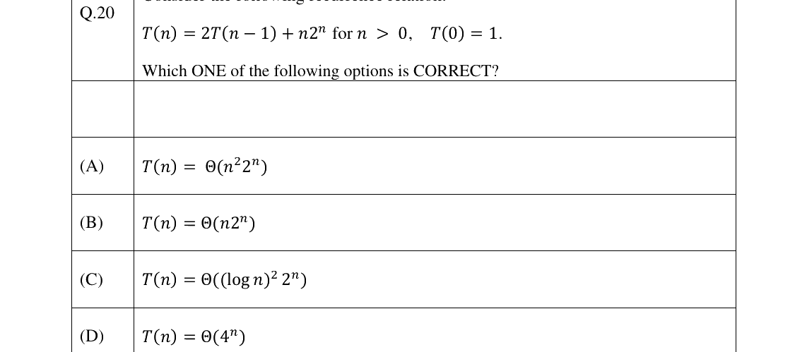 GATE 2025 CS question 20
