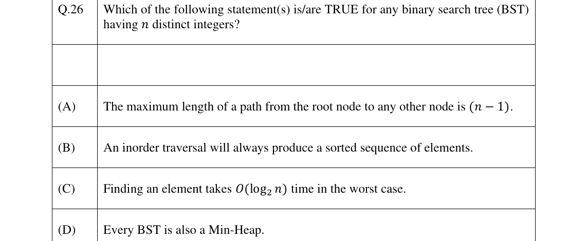 GATE 2025 CS question 26