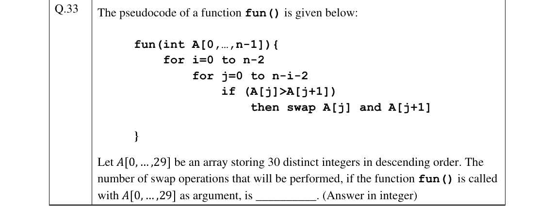 GATE 2025 CS question 33
