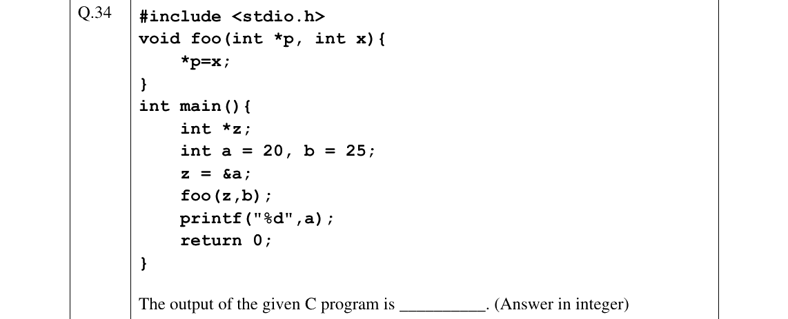 GATE 2025 CS question 34