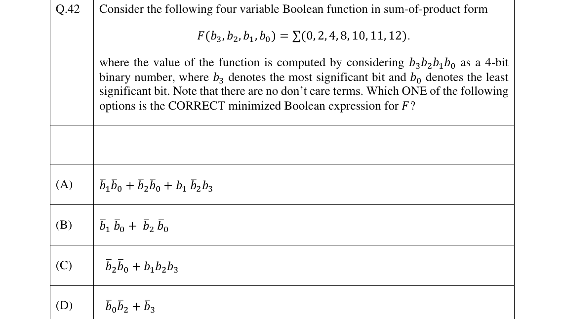 GATE 2025 CS question 42