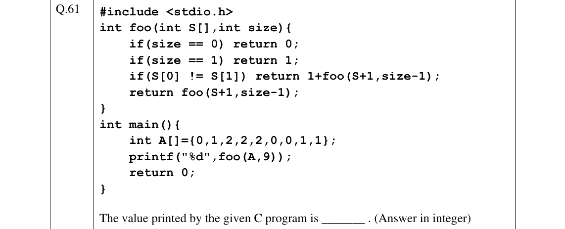 GATE 2025 CS question 61