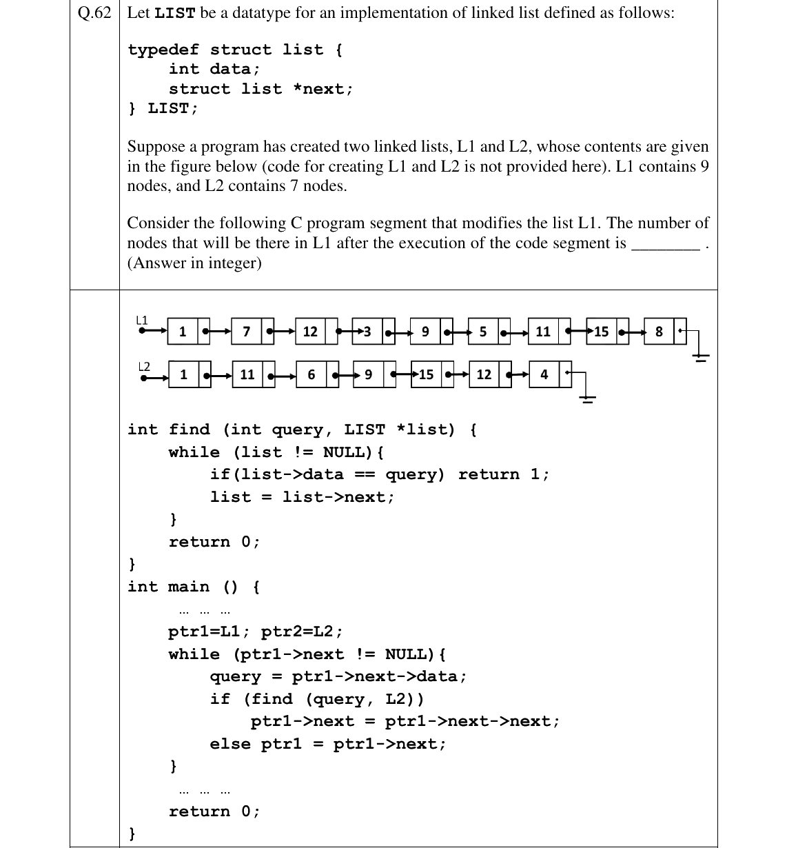 GATE 2025 CS question 62