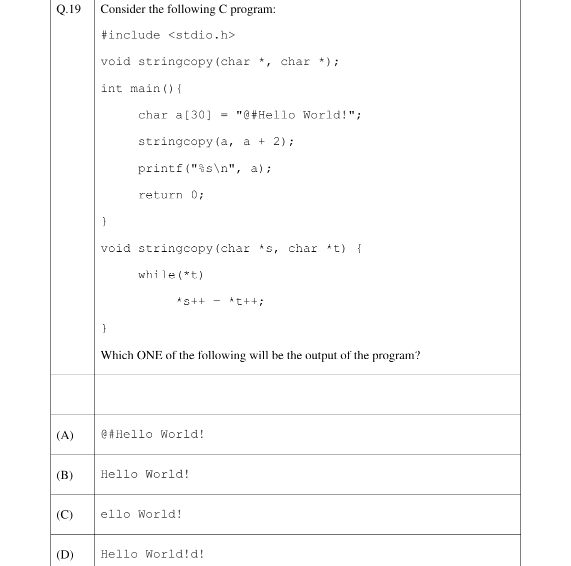 GATE 2025 CS question 19