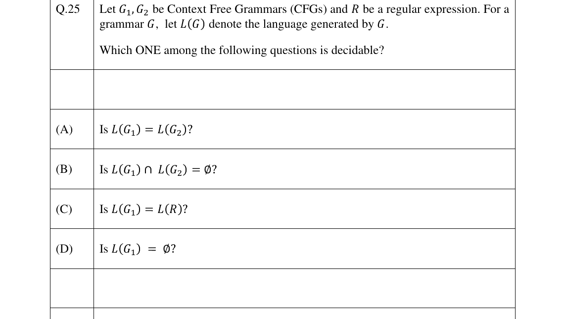 GATE 2025 CS question 25