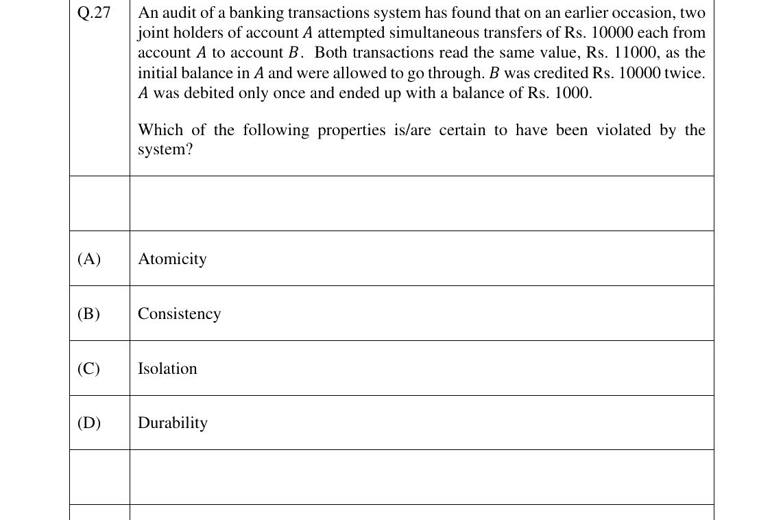 GATE 2025 CS question 27