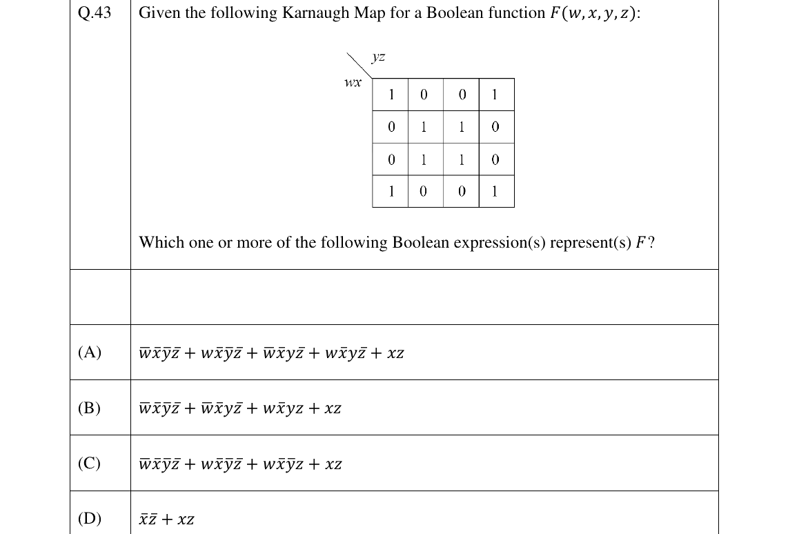 GATE 2025 CS question 43