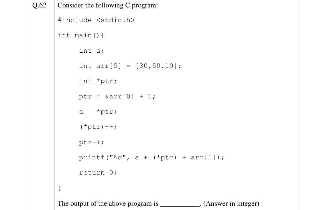 GATE 2025 CS question 62