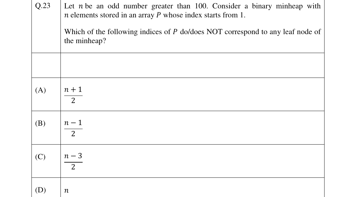 GATE 2026 CS question 23