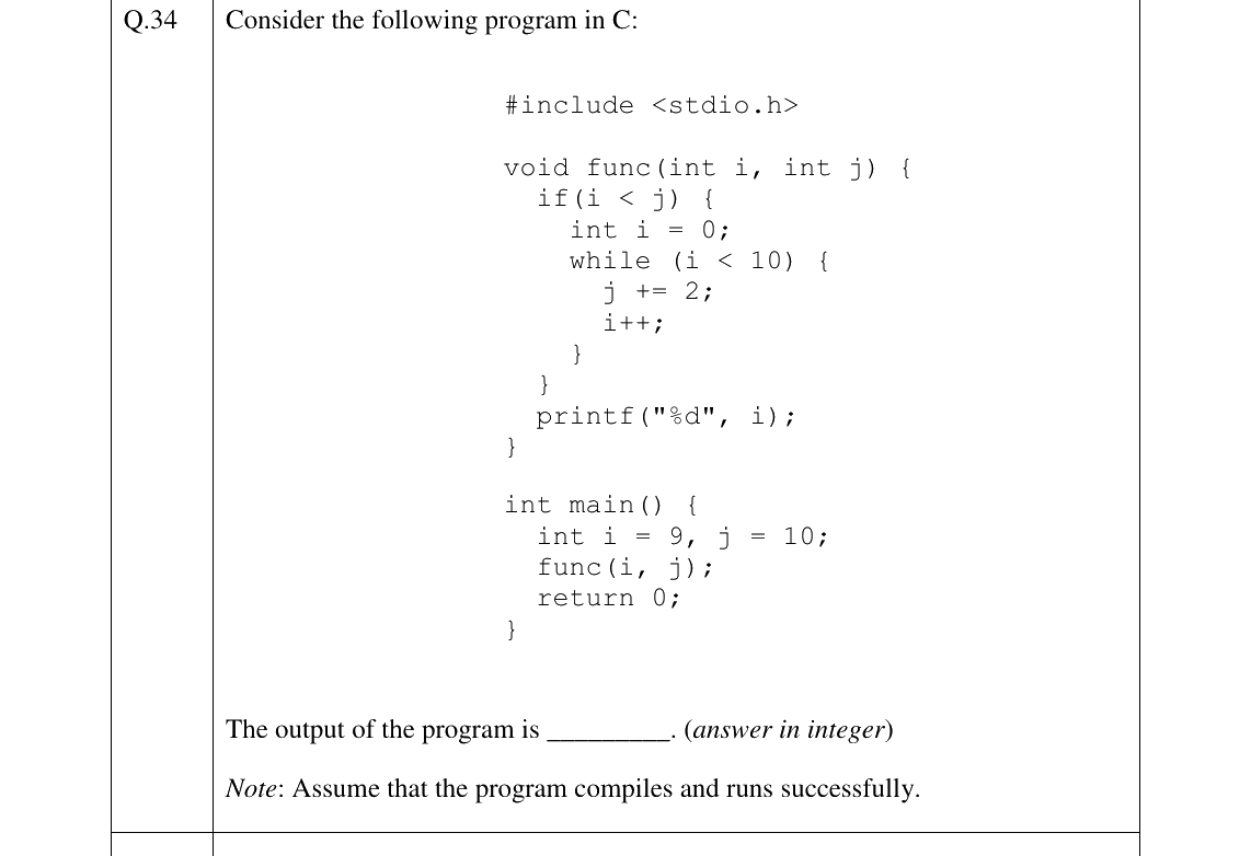 GATE 2026 CS question 34